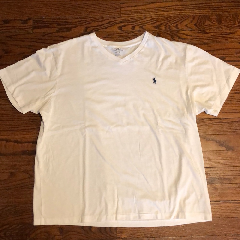 POLO Ralph Lauren white v-neck t-shirt